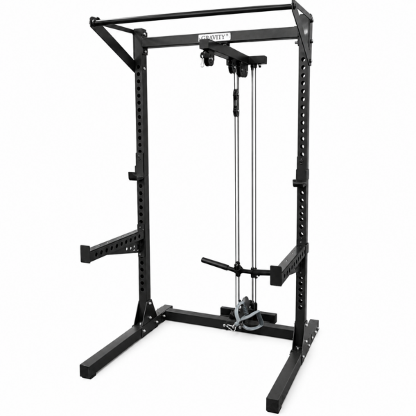 RACK CON BARRA Y POLEA
